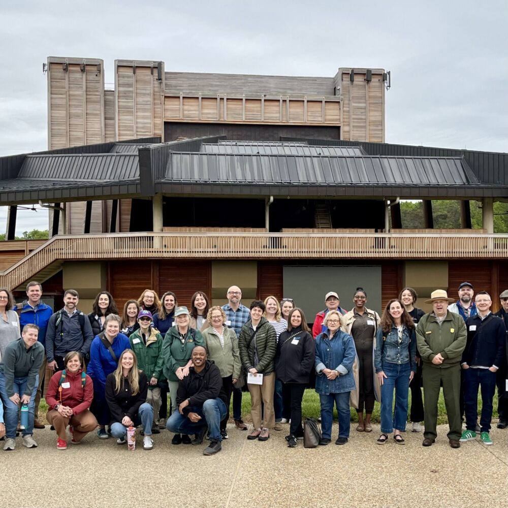 Group Photo in front of Wolf Trap National Park for the Performing Arts